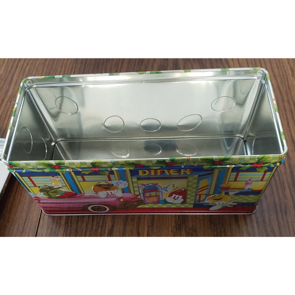 M&M Christmas Village Brand Diner Number 4 1996 Vintage Metal Tin - Picture 7 of 10